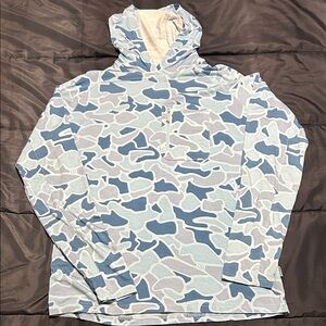 Magellan Outdoor Fish Gear Blue Camo Hoodie